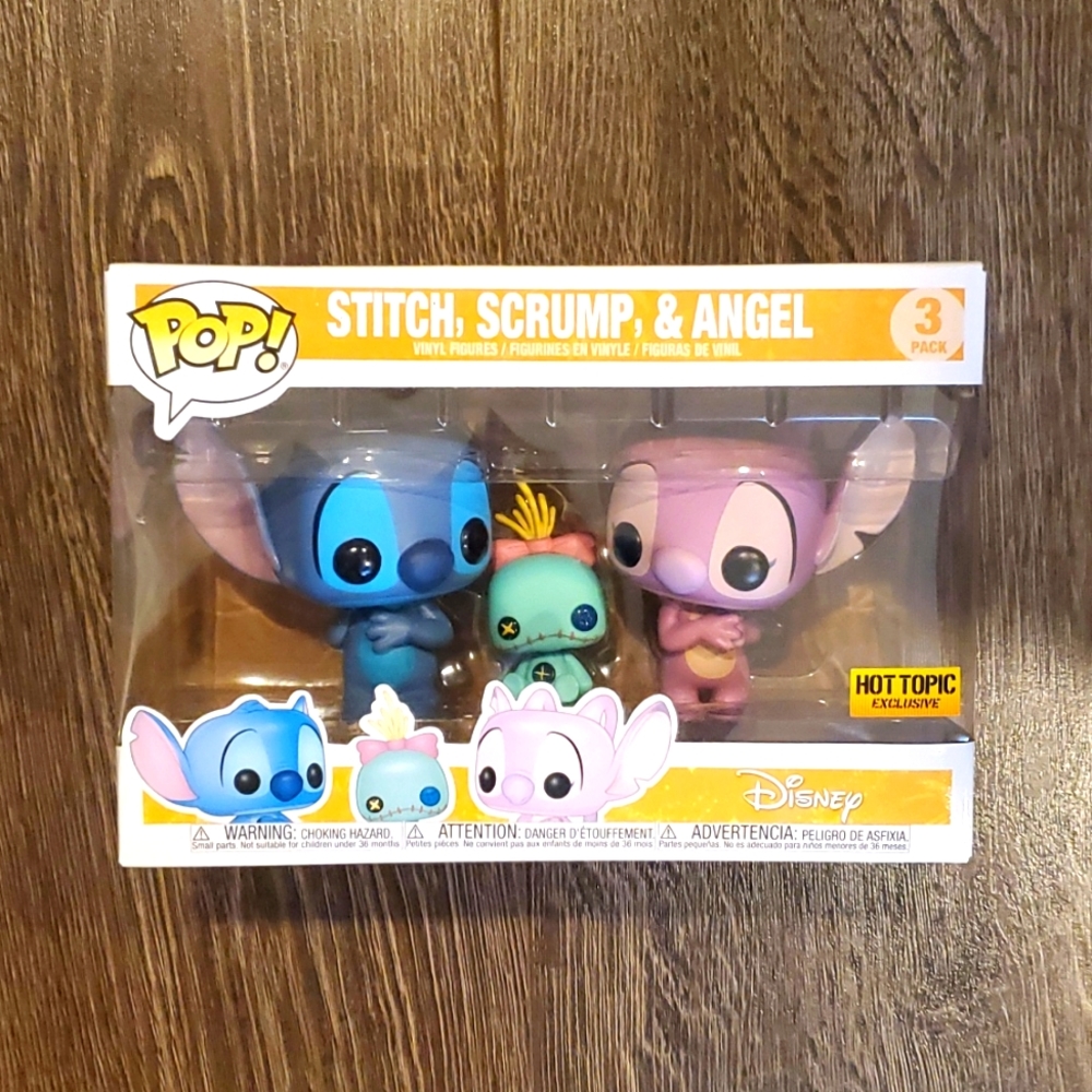 Disney Stitch, Scrump, & Angel from Lilo & Stitch Funko Pop - Exclusive